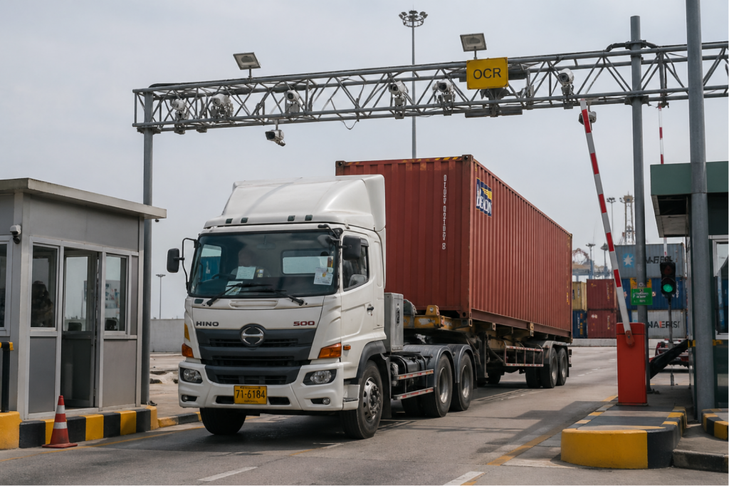 Smart Port container management system with AI camera