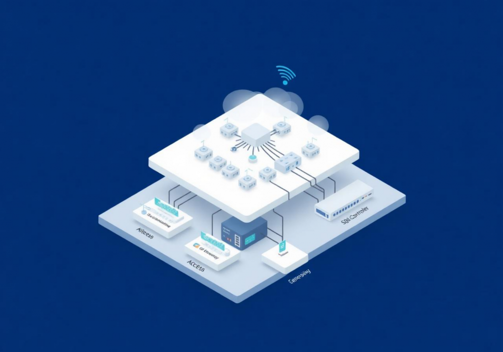Network Infrastructure Solution architecture diagram showing enterprise connectivity
