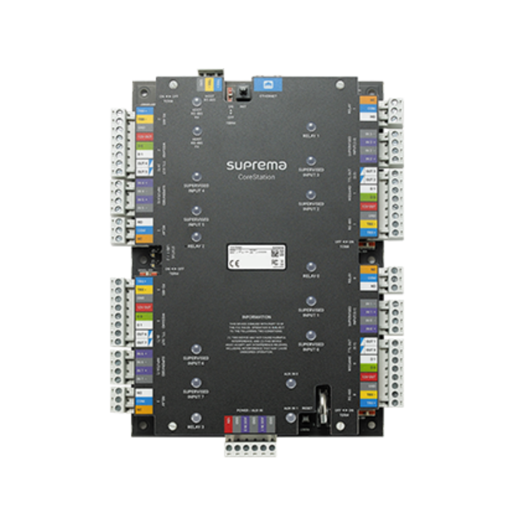 Suprema access control controller for centralized biometric system management.