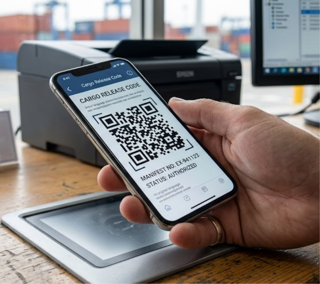 NSW e-D/O Thailand QR code cargo release system at port